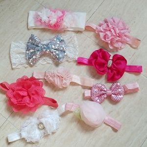 Lot of assorted baby girl headbands